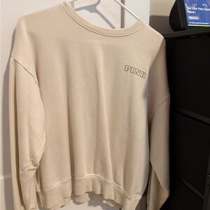 PINK Victoria's Secret Off-White Women's Game Day Pullover